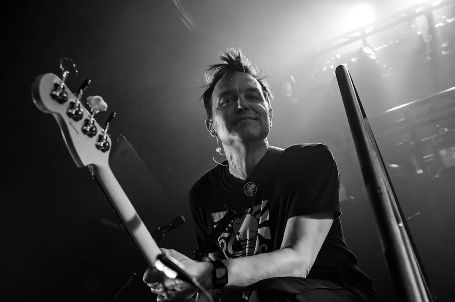 Mark Hoppus is the bassist in his band Blink-182.
